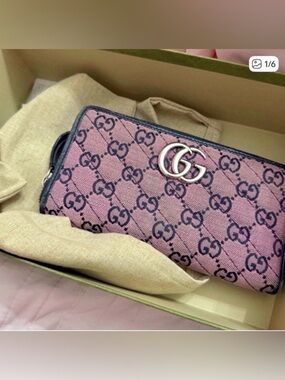 Authentic Gucci GG Marmont Long Wallet